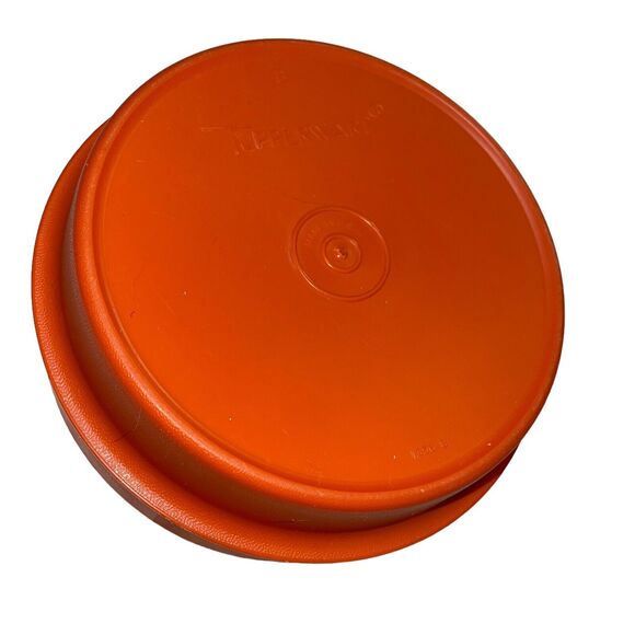 Tupperware Cereal Bowls Lids Set x2 Stackable Harvest Orange Yellow 1356 Vintage - Picture 6 of 15